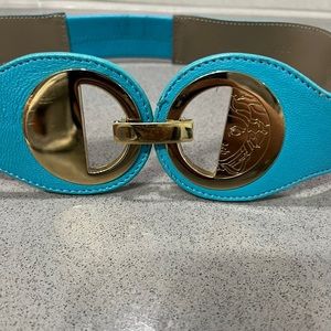 Blue versace belt